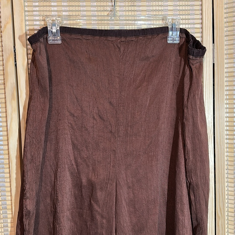 Cynthia Ashby Dark Copper Bronze Brown Wide Leg Culottes Palazzo Pants W36 Silk? - Picture 4 of 14